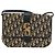 Borsa a Spalla in Tela Trotter Christian Dior Blu Navy Oro Auth 158813 D'oro - vista 13