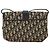 Borsa a Spalla in Tela Trotter Christian Dior Blu Navy Oro Auth 158813 D'oro - vista 2