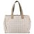 CHANEL Nova linha de viagem Bolsa de mão em nylon bege prata CC Auth mr1703 - vista 2
