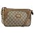 Gucci Borsa a Spalla GG Supreme in PVC Pelle Beige Oro Auth 156786 D'oro
