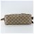 Gucci Borsa a Spalla GG Supreme in PVC Pelle Beige Oro Auth 156786 D'oro - vista 5