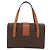 Céline Borsa a mano in tela Macadam CELINE in pelle PVC marrone oro Auth 156445 D'oro - vista 2