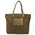 Borsa Tote Prada in Nylon Marrone Oro Auth 156457 D'oro - vista 13