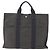 Hermès HERMES Handtasche Her Line MM Canvas Grau Silber Auth 153727 Braun - Ansicht 13