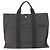 Hermès HERMES Handtasche Her Line MM Canvas Grau Silber Auth 153727 Braun - Ansicht 2