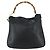 Borsa a Spalla in Pelle Gucci Bamboo 2way Nera Oro 001 1577 2123 Auth kk577 Nero D'oro - vista 2