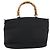 GUCCI Bamboo Tote Bag Nylon Black Silver 002 1364 0439 Auth ep12286 Silvery