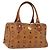 Borsa MCM Logogram Vicetos in pelle PVC marrone e oro Auth BA8791 D'oro
