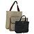 GUCCI GG Supreme Tote Bag PVC Nylon 3 Set Beige Black Auth 151624