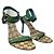 Sandali Gucci Monogramma Vintage Beige Verde