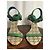 Sandali Gucci Monogramma Vintage Beige Verde - vista 4