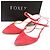 Autre Marque Suede Mule Sandalen FOXEY POPPY Rot - Ansicht 11