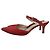 Autre Marque Suede Mule Sandalen FOXEY POPPY Rot - Ansicht 2