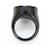 Anello in plastica bicolore Chanel Nero Bianco - vista 6
