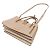 Borsa in pelle Miu Miu MADRAS 5BA104 in rosa beige - vista 3