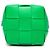 Cassette Borsa a secchiello maxi Intrecciato in nappa verde Bottega Veneta - vista 3