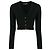 Dolce & Gabbana Cropped Cashmere Cardigan mit V Ausschnitt Schwarz