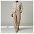 Céline Giacca Rigata in Cotone e Lino Crema Navy Beige - vista 8