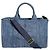 Borsa Tote Canapa Prada in denim blu