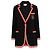 Blazer Gucci con bordado de escudo negro de viscosa