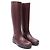 Botas The Row de piel rojo oscuro Burdeos - vista 2