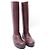 Botas The Row de piel rojo oscuro Burdeos - vista 3