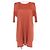Issey Miyake PLEATS PLEASE EINE-TEIL POLYESTER-KLEID Orange