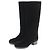 Timeless Botas Largas de Terciopelo COCO Mark de Chanel Negro