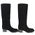 Timeless Botas Largas de Terciopelo COCO Mark de Chanel Negro - vista 4