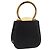 Borsa a mano Gancini in pelle nera e oro Salvatore Ferragamo Auth 159266V Nero D'oro