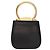 Borsa a mano Gancini in pelle nera e oro Salvatore Ferragamo Auth 159266V Nero D'oro - vista 3