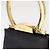 Borsa a mano Gancini in pelle nera e oro Salvatore Ferragamo Auth 159266V Nero D'oro - vista 5