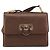 Borsa a Spalla Gancini in Pelle Bronzo Oro Auth 157128 di Salvatore Ferragamo - vista 2