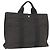 Hermès HERMES Her Line Tote Tasche Canvas Grau Silber Auth ka1042 Braun