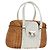 Borsa a Mano Gancini Salvatore Ferragamo Rattan Beige Argento Auth 159168V