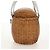 Borsa a Mano Gancini Salvatore Ferragamo Rattan Beige Argento Auth 159168V - vista 4