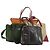 Tote PRADA Tasche Nylon Leder Canvas 4 Set Orange Beige Khaki Braun Authentisch ti3540