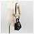 Céline Borsa a mano CELINE Circle in pelle 2 in 1 nera e oro Auth 160805V Nero D'oro - vista 28