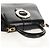 Céline Borsa a mano CELINE Circle in pelle 2 in 1 nera e oro Auth 160805V Nero D'oro - vista 6