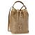 Céline Bolso de Hombro Celine C Sulky PVC Beige Oro Auth 158480 Dorado