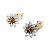 Autre Marque Orecchini, "Fiore", oro giallo, platino e diamanti. - vista 2