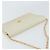 BALLY Bolsa de Ombro de Couro Matelassada com Corrente Branco Ouro Auth 157424 Dourado - vista 6