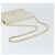 BALLY Bolsa de Ombro de Couro Matelassada com Corrente Branco Ouro Auth 157424 Dourado - vista 7