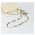 CHANEL Matelassierte Schultertasche aus Lammleder Weiß Gold CC Auth bs31806 - Ansicht 7