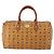 Borsa Boston MCM Logogram Vicetos in pelle PVC marrone e oro Auth 153190 D'oro - vista 2