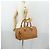 Borsa Boston MCM Logogram Vicetos in pelle PVC marrone e oro Auth 153190 D'oro - vista 22