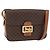 Céline Borsa in tela Macadam Celine con carrozza di cavallo in pelle PVC marrone oro Auth 158075 D'oro
