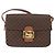 Céline Borsa in tela Macadam Celine con carrozza di cavallo in pelle PVC marrone oro Auth 158075 D'oro - vista 2