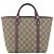 Gucci Borsa a mano Micro GG Supreme in PVC beige e argento 297557 Auth bs31884 - vista 3