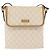 Gucci Borsa a Spalla GG Supreme PVC Bianco Oro 223666 Auth ka1153 D'oro - vista 2